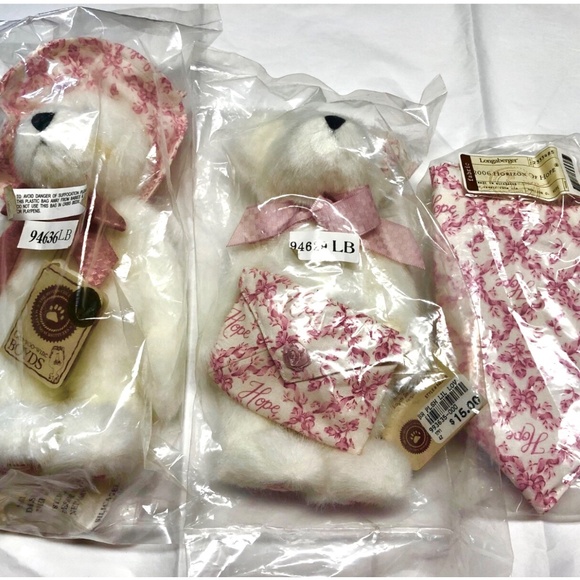 ****SOLD*** LONGAGERGER Horizons of Hope BOYD'S Bears & Basket Liner~SEALED - Picture 2 of 11